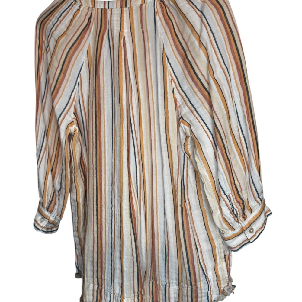 Liverpool Ragland Los Angeles Ragland Peasant Blouse Boho Fray Top  🪴 - Picture 2 of 5